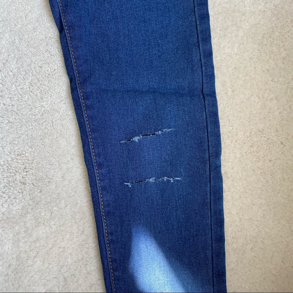 NWOT High Waisted Skinny Jeans Dark Wash Stretch Slim Fit Denim - Picture 3 of 5